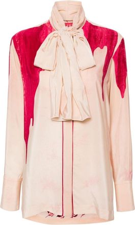 F.R.S. For Restless Sleepers Pink Printed Crepe De Chine Shirt