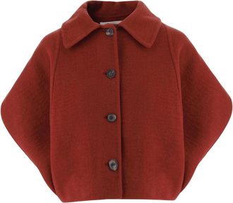 Niccol&ograve; Pasqualetti Capes - Dames - Ponchos - Rood - ONE Size - Jassen