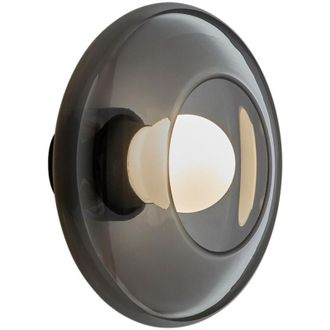 Leds - C4 Trip Glass Aplique De Pared Interior E14 Aluminio Negro Y Cristal