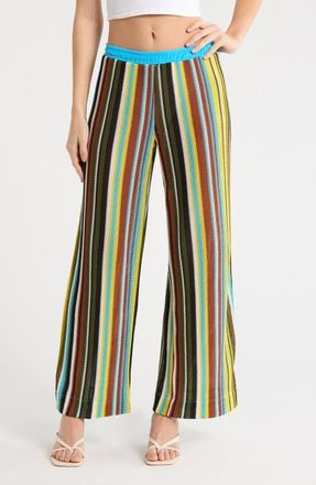 Staud Ali Open Stitch Stripe Pants in Skate Stripe at Nordstrom, Size Large
