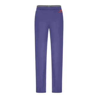 Miu Miu Technische Popeline Broek - Dames - Sport - Blauw - Maat: XS Poliester