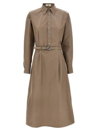 Fendi Chemisier Midi Dress