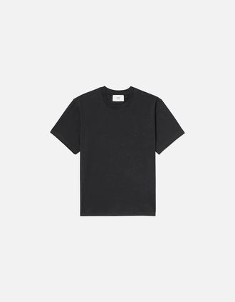 Ami Mens Ami Paris Embossed Logo T Shirt Black - Size: 38