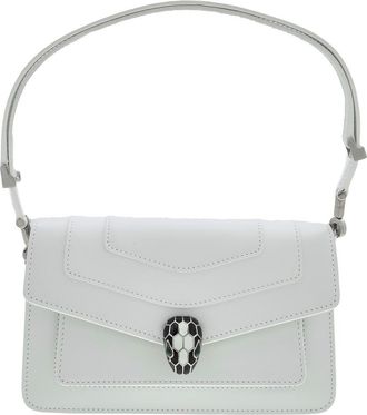 Bulgari East-West Leather Serpenti Forever Shoulder Bag