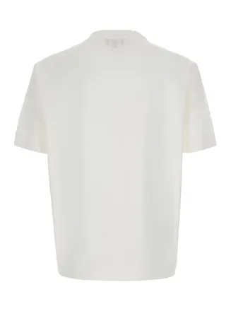 Emporio Armani Mens T-Shirt Round Neck White Cotton T-Shirts And Polos