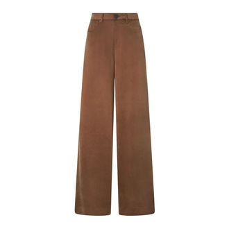 Pinko Pinko, Dames, Broeken, Bruin, Maat: M Viscose