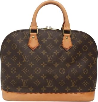 Louis Vuitton Alma Handbag Monogram Canvas Brown Canvas Handbag (Pre-Owned)