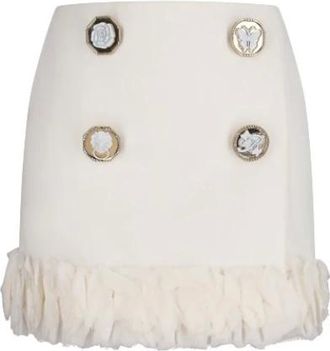 Blumarine Gonna Cady B/Gioiello - - Skirts - Donna - Bianco - S