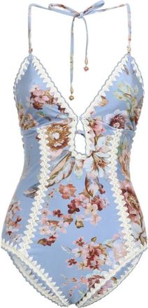 Zimmermann Awaken Crochet Keyhole One-Piece Swimsuit
