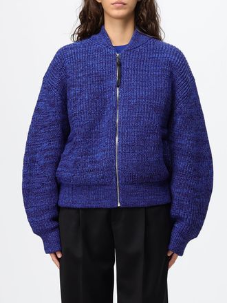 Tela Relaxed Fit Wool Blend Bomber Jacket with Balloon Sleeves