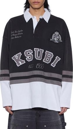 Ksubi Duke Rugby Jersey in Black at Nordstrom, Size Medium