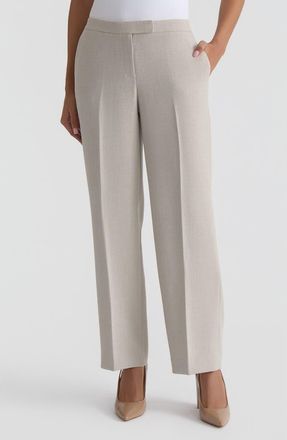 Kasper The Claire Pebble Crepe Pants in Summer Straw at Nordstrom, Size 12P