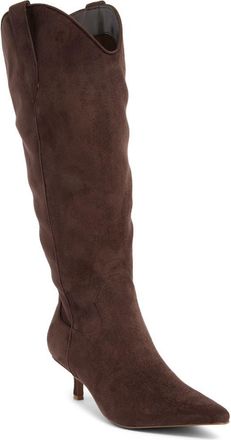 Steven New York Britt Knee High Western Boot in Brown at Nordstrom Rack, Size 6.5 Regular Calf