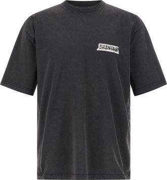 Balenciaga Black Cotton T-shirt