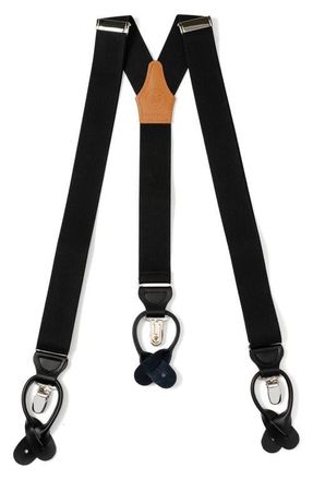 Cufflinks Inc. Black Clip/Button Suspenders at Nordstrom