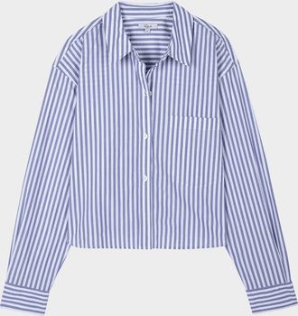 Rails Ramy Striped Cropped Button-Front Shirt