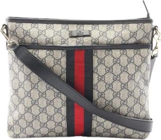 Gucci Borsa a spalla GG Supreme in tela rivestita in PVC Pre-owned - - Pre-owned - Donna - Beige - ONE SIZE