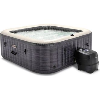 Intex piscina idromassaggio gonfiabile intex greystone deluxe grigio effetto pietra 6 posti 196x196x71 cm - cod. 28452np