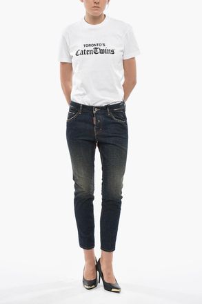 Dsquared2 Jeans COOL GIRL Stonewashed Effect Regular Rise 14cm Dsquared2