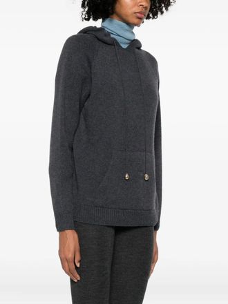 Fabiana Filippi Wool Blend Hoodie - Black