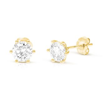 Vir Jewels 3 cttw Lab Grown Diamond Stud Earrings in 14K Gold With Push Backs For Women
