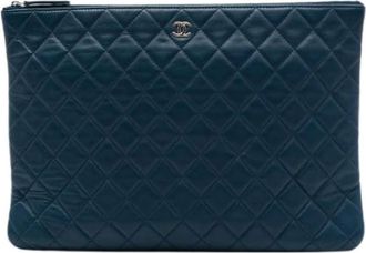 Chanel Pre-owned Vintage Quilted Clutch - - Pre-owned - Donna - Blu - ONE SIZE