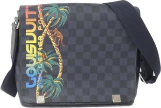 Louis Vuitton Black Cobalt Coated Canvas Shoulder Bag (Pre-Owned)