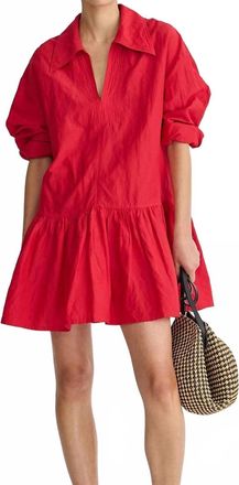 Apiece Apart Romana Mini Dress In Red