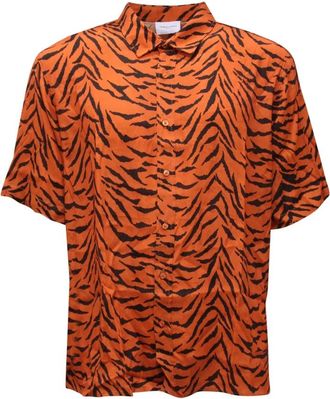 Family Fir$t Milano Shs 220110G Camicia Shirt - Heren - Korte mouwen Overhemden - Oranje - L - Overhemden