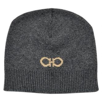 Ferragamo Pre-owned Cashmere Knit Hat - Dames - Vintage Accessoires - Grijs - ONE Size - Kasjmier - Vintage