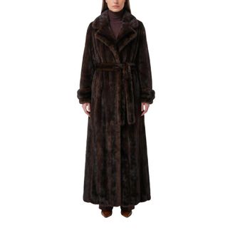 Frankie Shop Gabardina Acolchada de Piel Sint&eacute;tica Daph - Coats - Mujer - Marr&oacute;n - 2XS