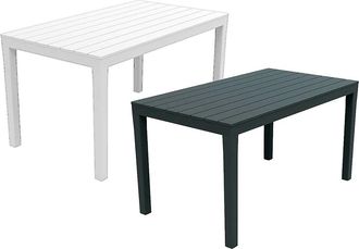 Progarden Mesa Sumatra Blanca 138x78 Cm, Mesa 138 X 78 Cm Sumatra Blancamesa Resina Lamas Sumatracolor: Blancamedidas: 138 X 80 X 72 Cmrealizada En Polipropilen