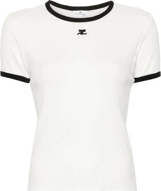 Courr&egrave;ges Stijlvolle T-shirts en Polos - Dames - T-shirts - Wit - L - Tops
