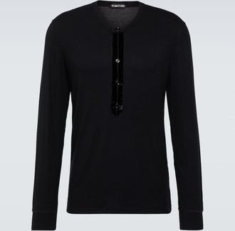 Tom Ford Satin Henley shirt