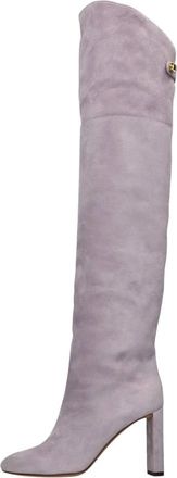 Maisons Skorpios Marylin Suede Over-knee Laarzen - Dames - Over de knie laarzen - Paars - 41 EU - Su&egrave;de - Schoenen