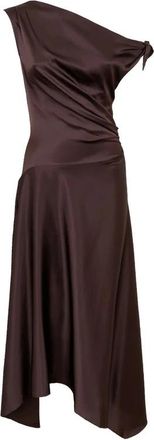 Staud Staud, Dames, Jurken, Bruin, Maat: XS Zijde