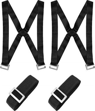 OEM Correa De Transporte, Correa De Elevaci&oacute;n, Ayuda Para Mover Pianos Y Muebles Pesados, Correa De Transporte Negra De 2,8 M (2 Arneses + 2 Correas)