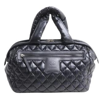 Chanel Pre-owned Vintage Nylon Handbag - Dames - Vintage Handtas - Zwart - ONE Size - Nylon - Vintage