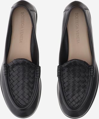 Bottega Veneta Womens Loafers Nappa Leather Black Lamb Skin