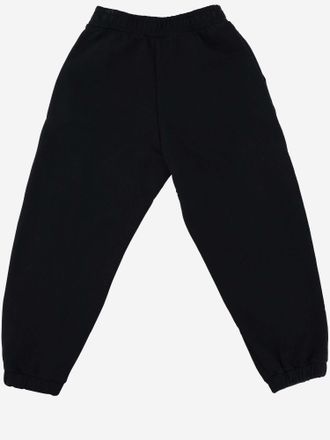 Fendi Logo-Embroidered Cotton Trousers - Black