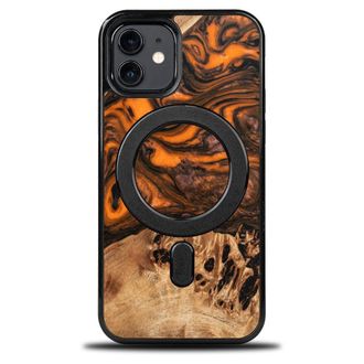 OEM Funda Bewood Unique Para Iphone 12/12 Pro - Naranja Con Magsafe