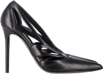 Balenciaga Pre-owned Womens Spider Laser Cut Pointed Toe Pumps in Black Leather - Size 36.5 EU/IT