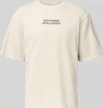 Wood Wood T-Shirt mit Rundhalsausschnitt Modell Gary in Offwhite, Größe XXL