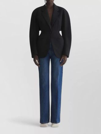 MUGLER blazer jacket notched lapels padded shoulders