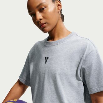 Nike Womens Kobe Dri-FIT Cropped Basketball T-Shirt in Grey | IO8289-063