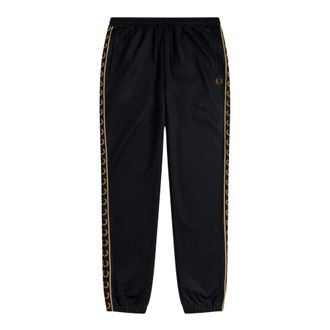 Fred Perry Sweatpants, male, Black, Size: XL Contrast Tape Track Pant