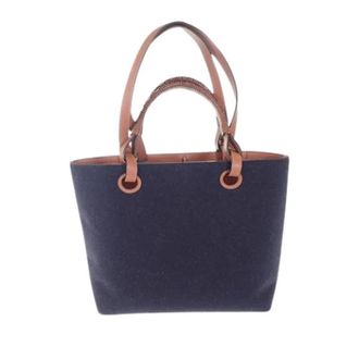 Loewe Pre-owned Satchel - Dames - Vintage Shopper - Blauw - ONE Size - Wol - Vintage