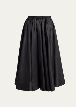 Valentino Garavani Silk Taffeta Full Midi Skirt