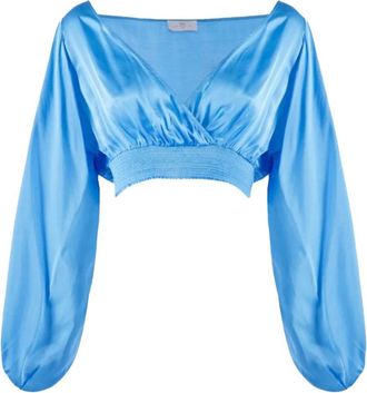 Nenette Blusa - Dames - Blouses - Blauw - S - Overhemden