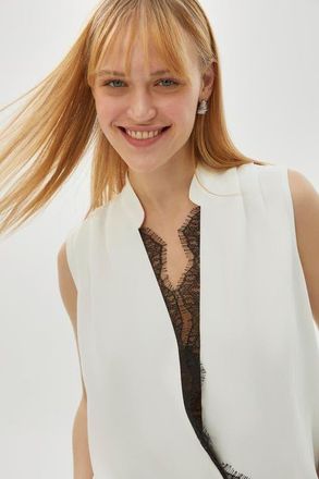 Exquise Brenda Sleeveless Blouse in Ecru at Nordstrom, Size X-Small